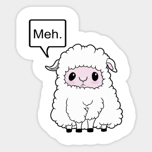 Meh. Sheep of indifference Sticker